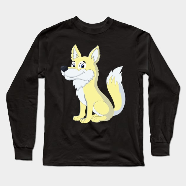 Cartoon Wolf Classic Long Sleeve T-Shirt by Okuadinya